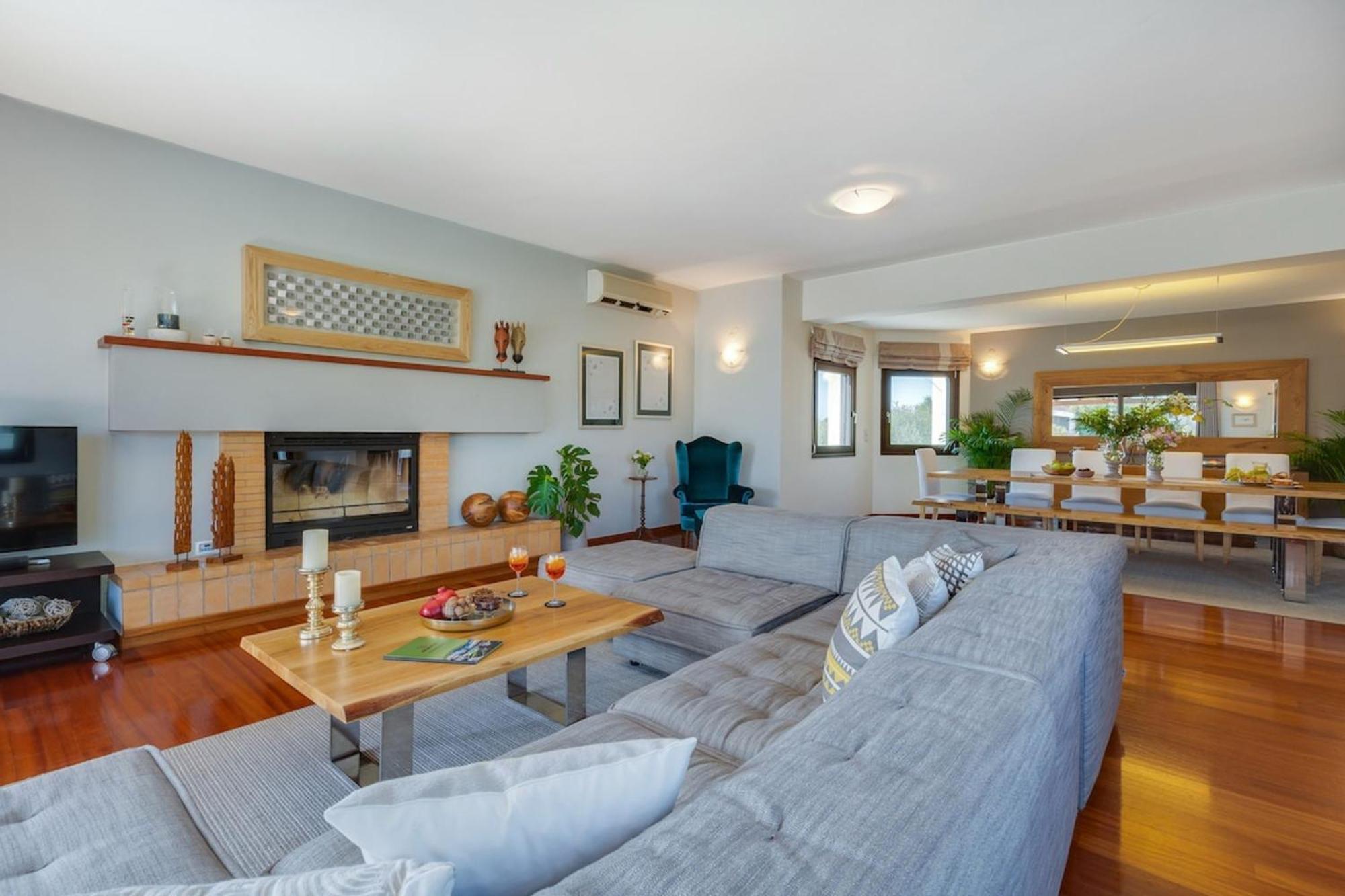Villa Ampelaki - Premium Villa With Heated Pool Kounoupidhianá 외부 사진