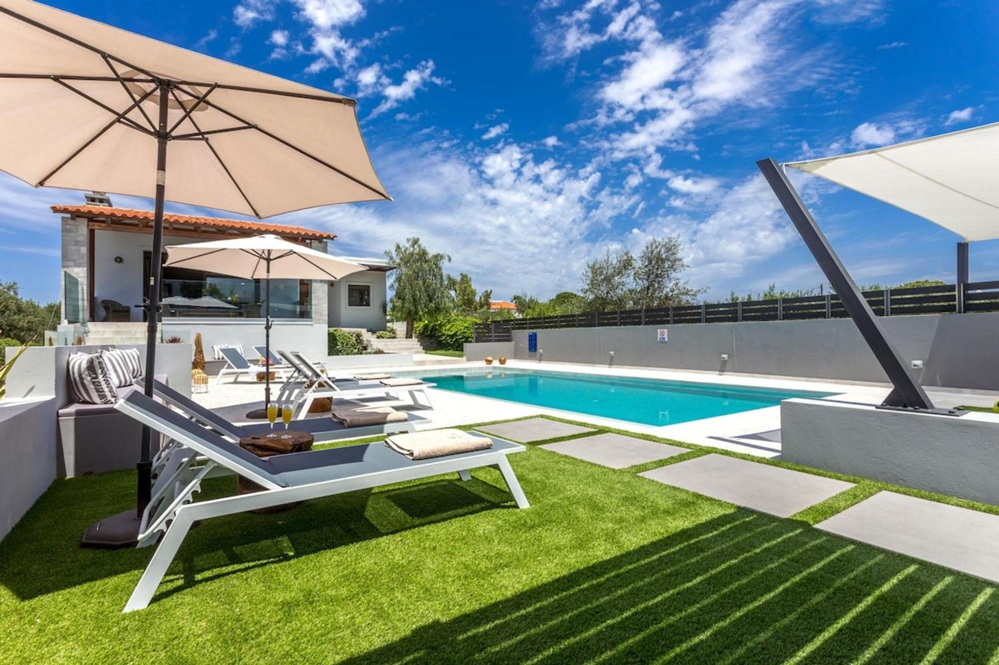 Villa Ampelaki - Premium Villa With Heated Pool Kounoupidhianá 외부 사진