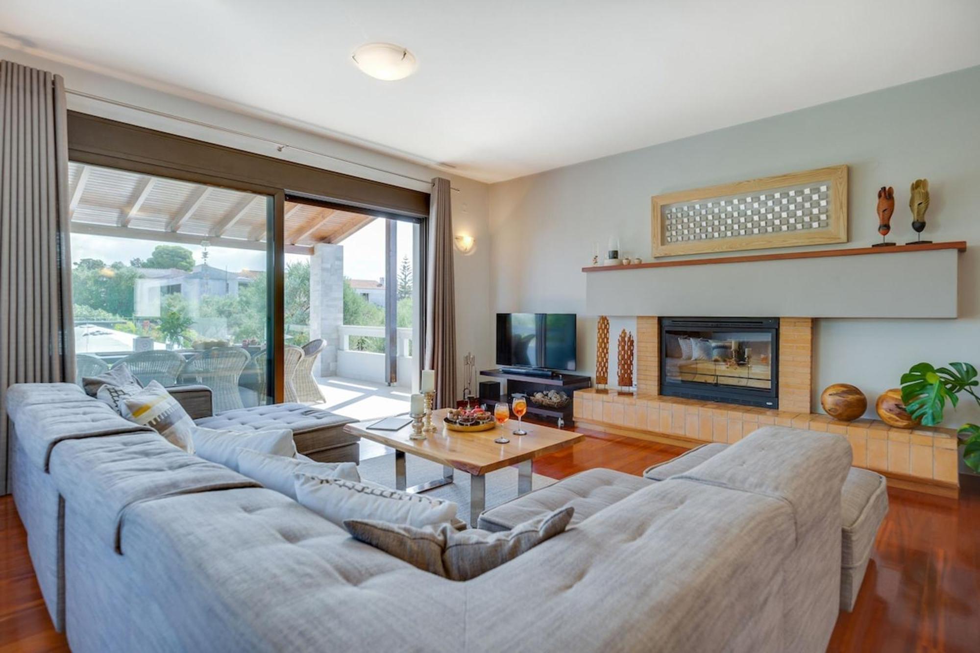 Villa Ampelaki - Premium Villa With Heated Pool Kounoupidhianá 외부 사진